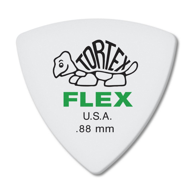 Dunlop - Green 0.88mm Tortex® Flex Triangle Guitar Pick (6/pack) #456P.88