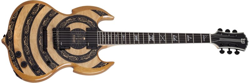 Schecter - Barbarian Norse Dragon Electric Guitar, RawTop #4574-SHC