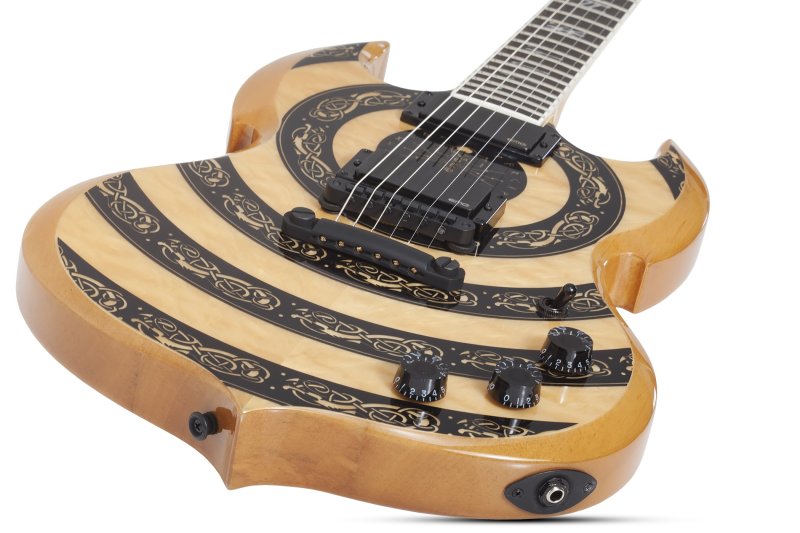 Schecter - Barbarian Norse Dragon Electric Guitar, RawTop #4574-SHC