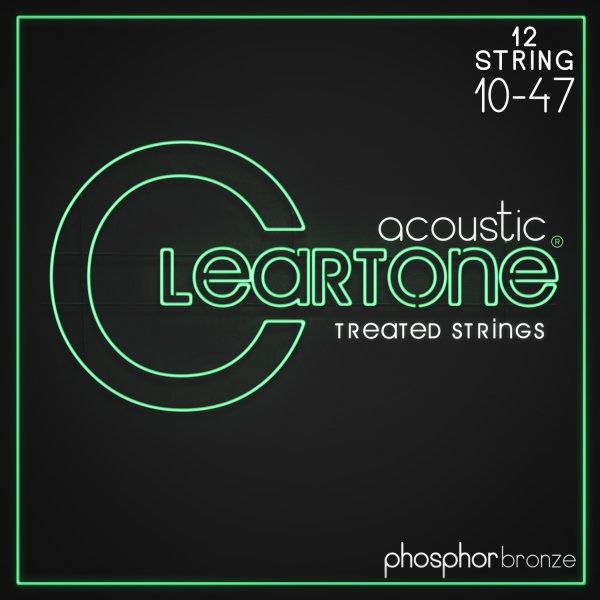 Cleartone - Phosphor-Bronze 12-String Treated Acoustic Guitar Strings. Light (10-47) #7410-12