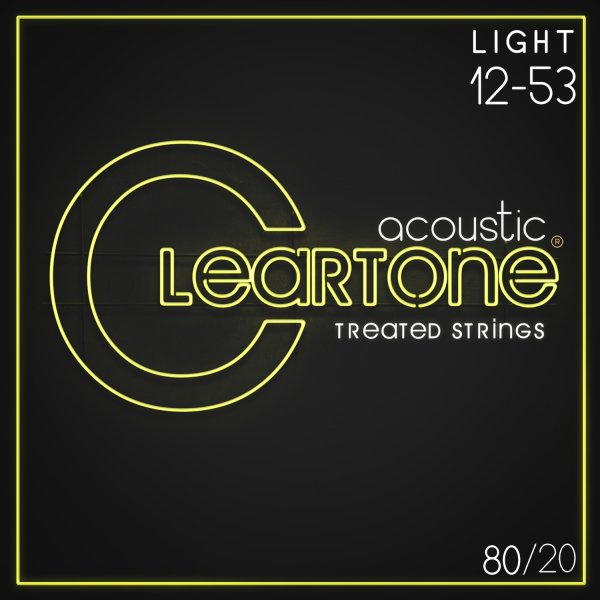 Cleartone - 80/20 Bronze Treated Acoustic Guitar Strings. Light (12-53) #7612-CLR