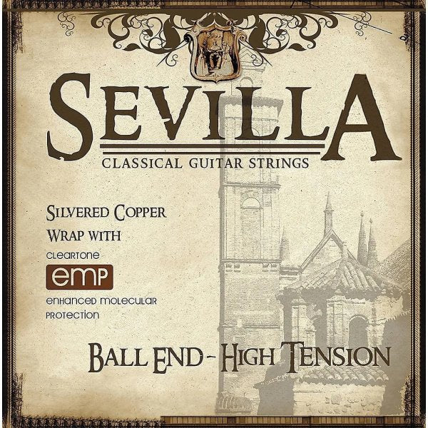 Cleartone - Sevilla Series Treated Nylon Classical Guitar Strings. High Tension - Ball End #8452-CLR