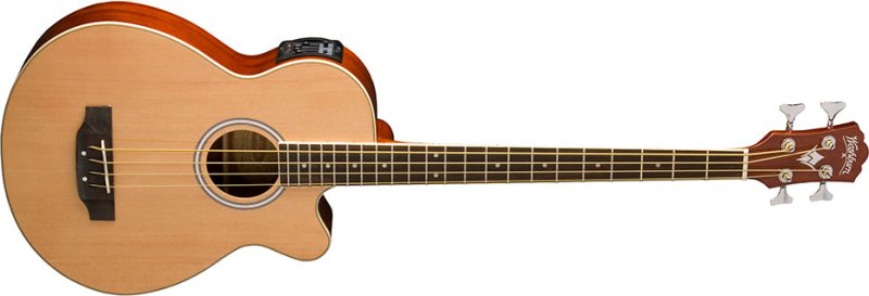 Washburn - 4-string Acoustic Bass Guitar, Natural #AB5K-A