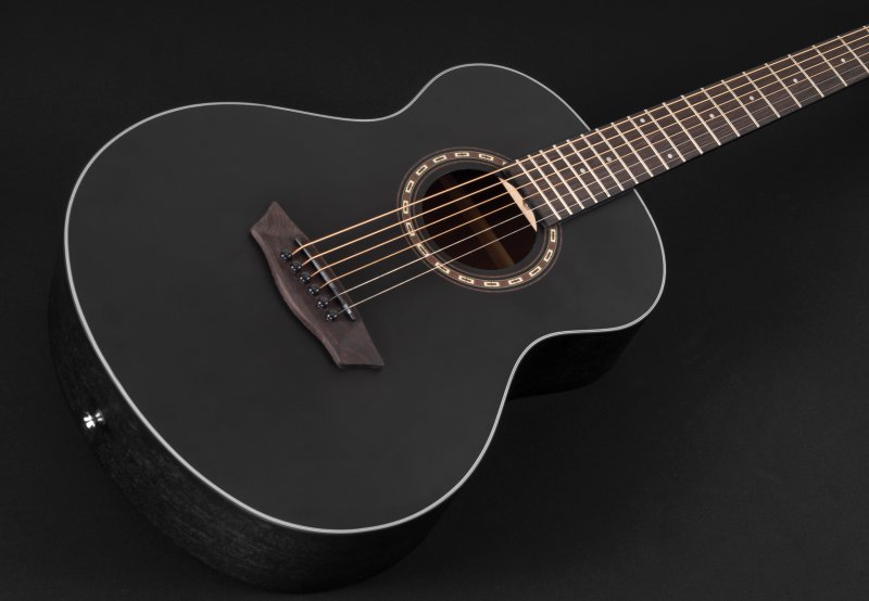 Washburn - Apprentice G-Mini 6-String Acoustic Guitar, Matte Black #AGM5BMK-A