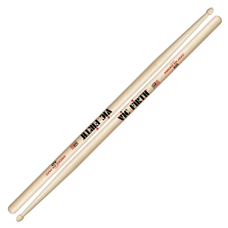 Vic Firth - AJ3 American Jazz® An 8D shaft that feels like it plays itself. Long taper for a great rebound #AJ3