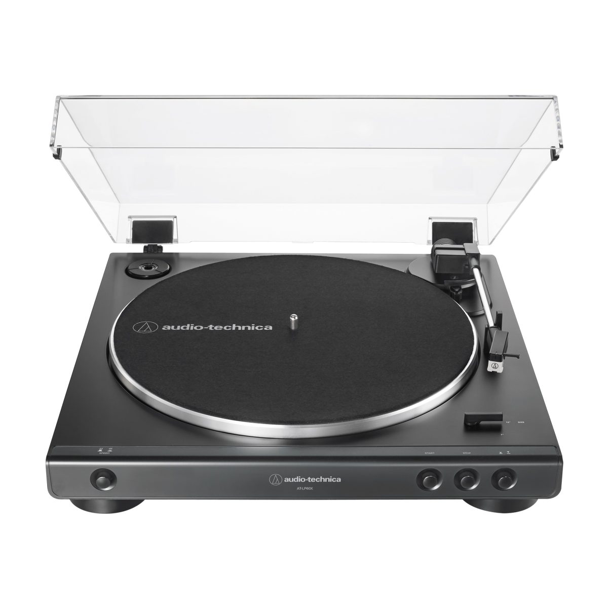 Audio-Technica - AT-LP60X Fully Automatic Belt-Drive Turntable - Black