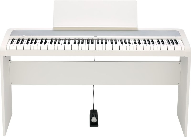 Korg - 88-Key Digital Piano With Audio & MIDI USB, White With Stand #B2PLUSSPWH