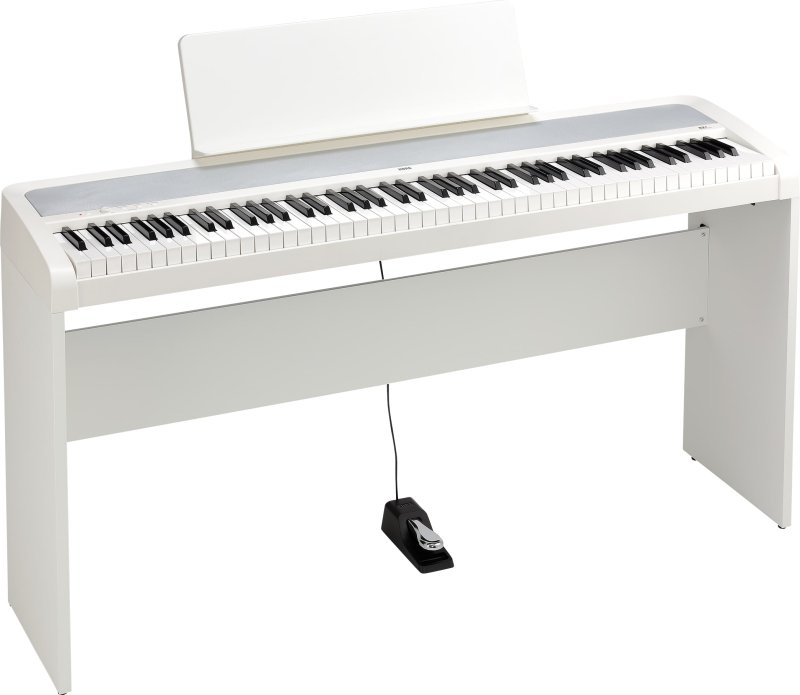 Korg - 88-Key Digital Piano With Audio & MIDI USB, White With Stand #B2PLUSSPWH