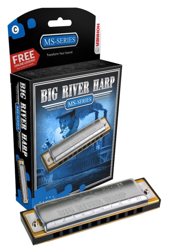 Hohner - Big River Harp Diatonic Harmonica, Key of Bb #BGRVR-BB