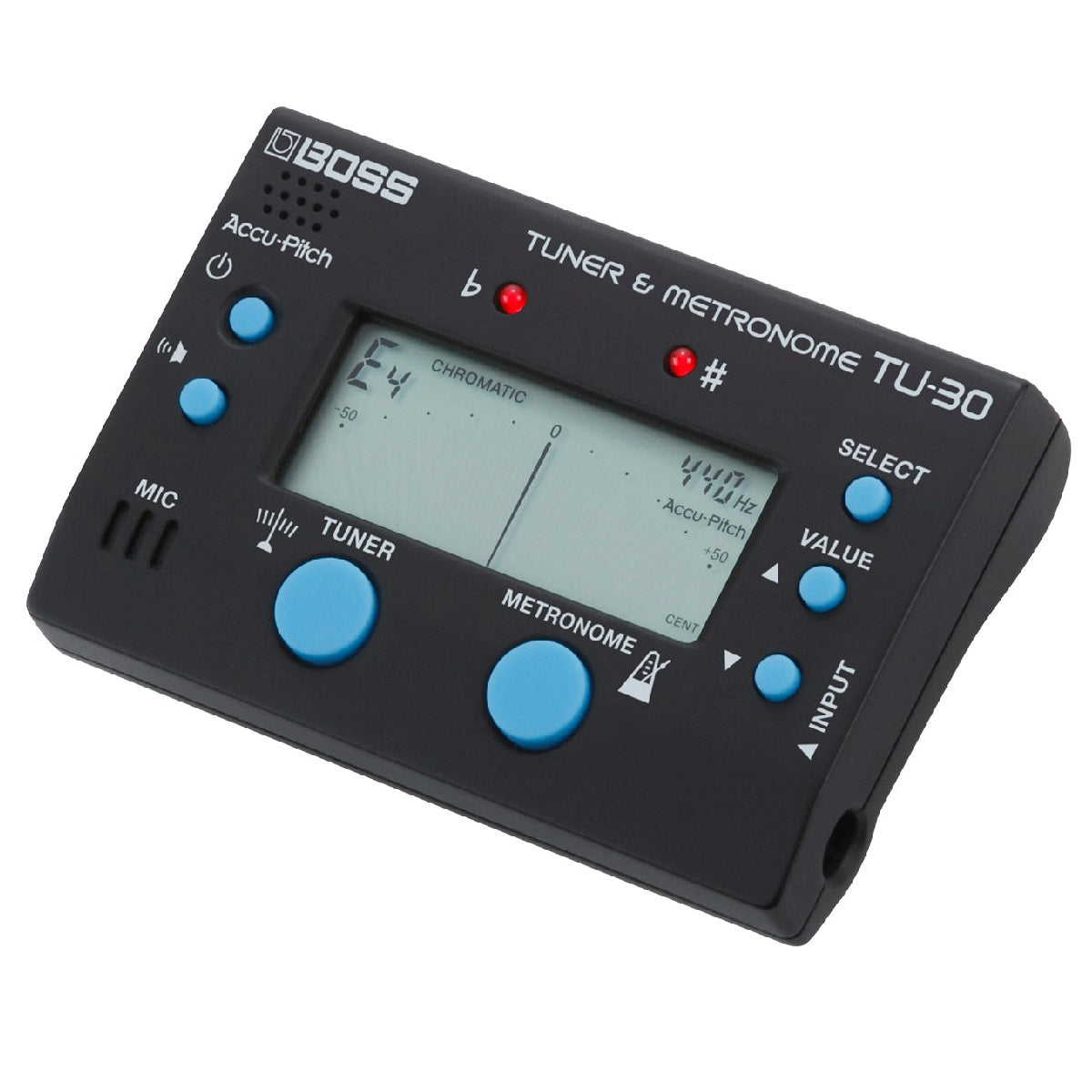 Boss - TU-30 Tuner & Metronome Side