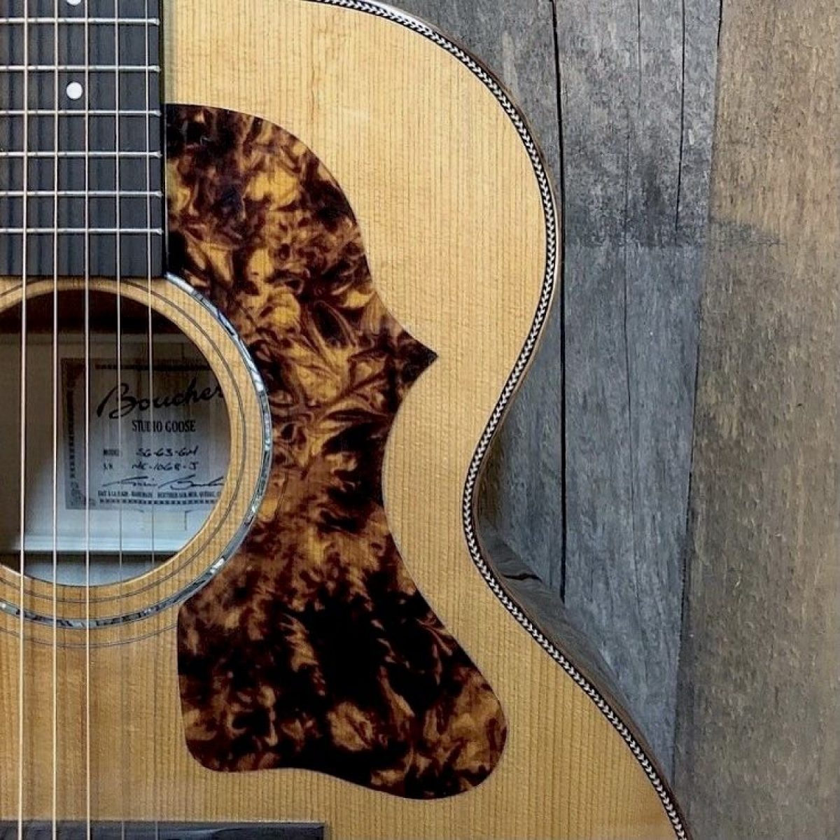 Boucher SG-63 - Studio Goose Series S-Jumbo - Canadian Curly Maple Tag
