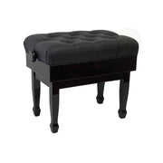 Benchworld - FANTASIA 1G PE LEATHER Adjustable Piano Bench in Polished Ebony