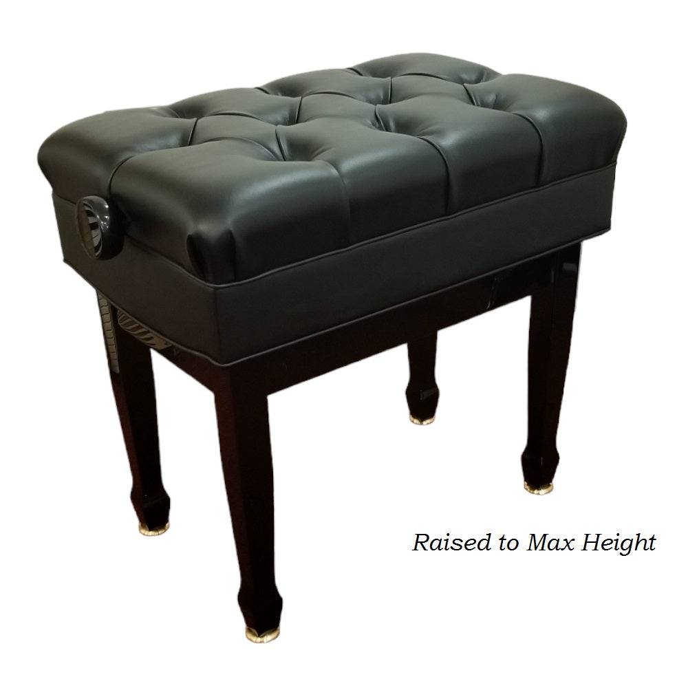 Benchworld - IMPERIAL 1G PE Pneumatic Piano Bench in Polished Ebony