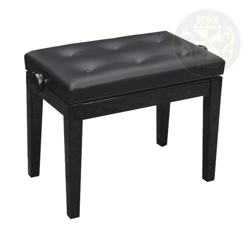 Benchworld – SONATA 1C PE Banc de piano réglable en ébène poli