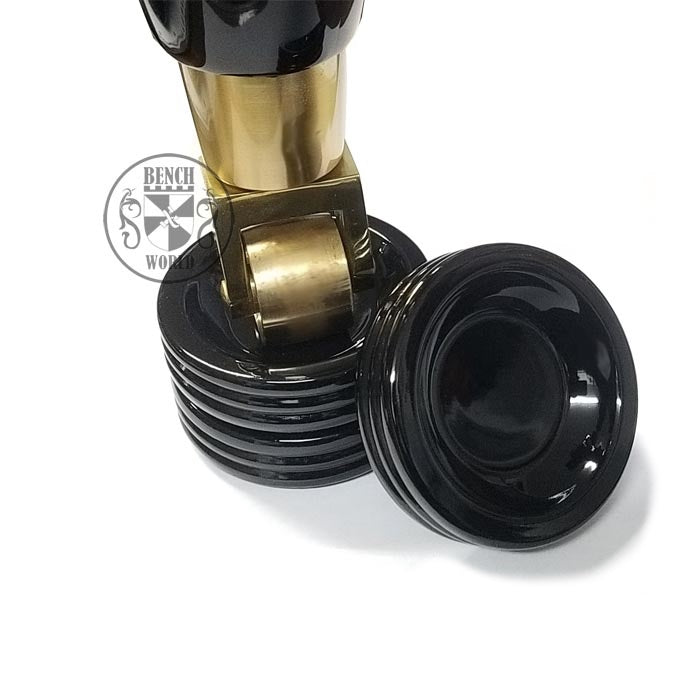 Benchworld - Set of 3 Piano Caster Cups Premium Wooden Medium Polished Ebony #WCUP PRM MEDIUM PE