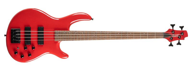 Cort - C4 Deluxe Artisan Series 4-String Electric Bass, Candy Red #C4-DELUXE-CRD