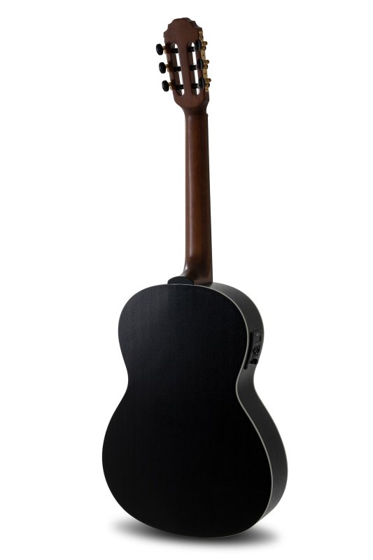 Manuel Rodriguez - Caballero Principio 4/4 Solid Spruce Acoustic / Electric Guitar, Black #CA-PM-BE