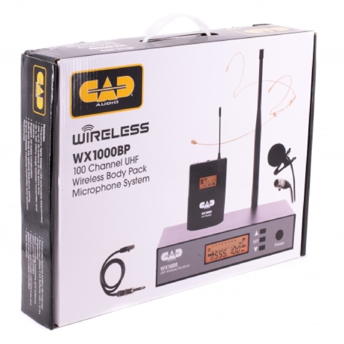 CAD Audio - WX1000BP UHF Wireless Body Pack Microphone System Box