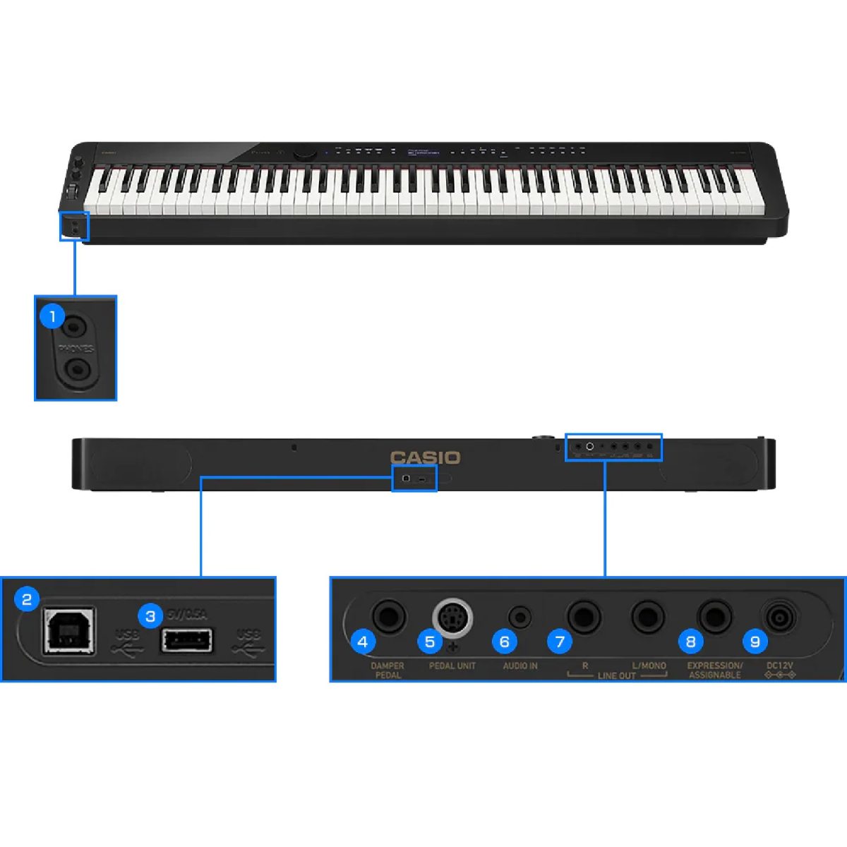 Casio - PX-S3100BK Back