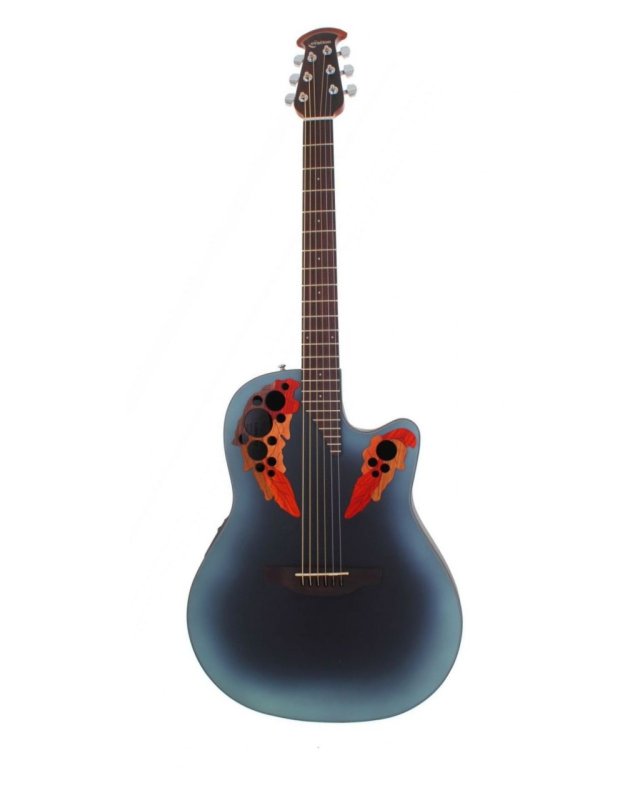 Ovation - Celebrity Elite Mid-Depth Acoustic-Electric Guitar - Reverse Blue Burst #CE44-RBB