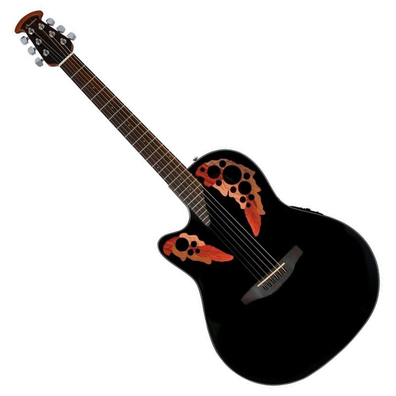 Ovation - Celebrity Elite Series Acoustic/Electric Guitar (Left-Handed, Black) #CE44L-5