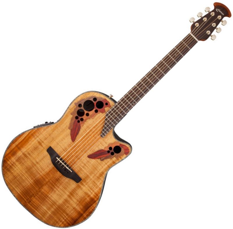 Ovation - Celebrity Elite Plus Mid-Depth Cutaway, Figured Koa #CE44P-FKOA