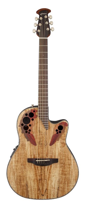 Ovation - Celebrity Elite Plus Mid-Depth Cutaway, Spalted Maple #CE44P-SM