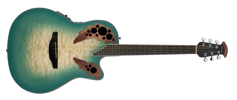 Ovation - Celebrity Elite Exotic Quilt Maple Acoustic / Electric Guitar, Mint Burst / Natural #CE44X-9B