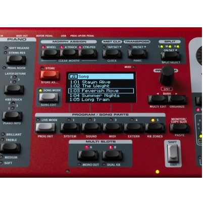 Clavia Nord Stage 3 HP76 main screen