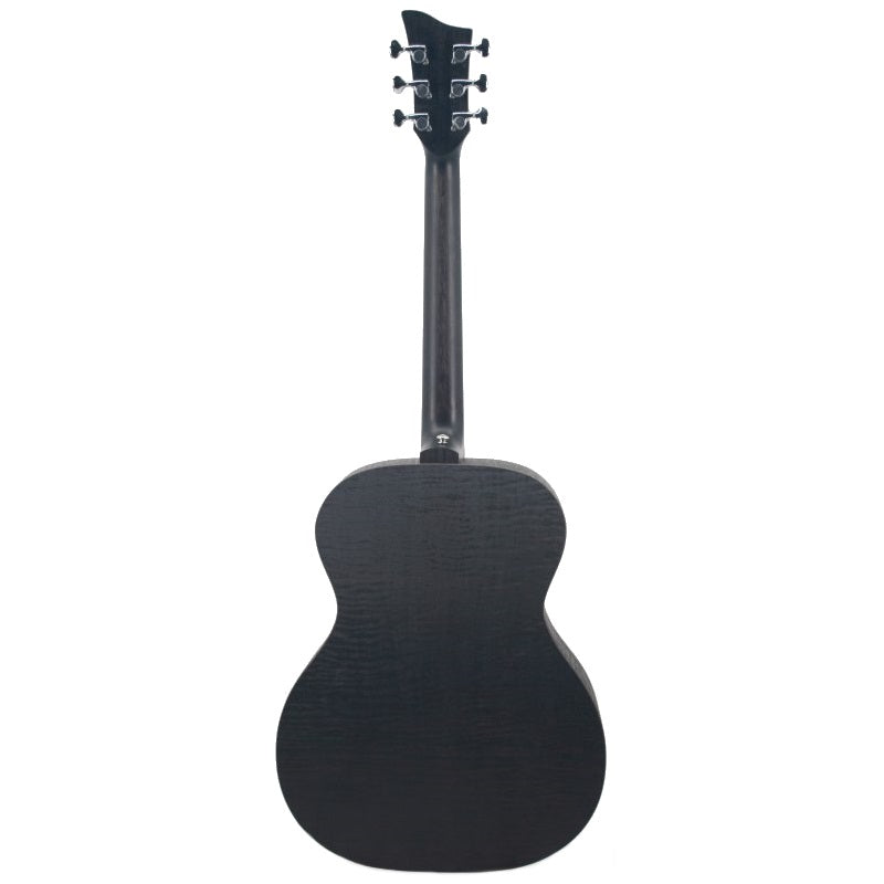 Jay Turser - JTA54F-LX Full-Size Folk HPL Acoustic Guitar - Quilted Satin Black