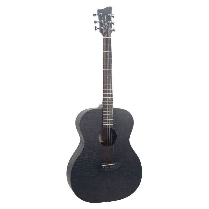 Jay Turser - JTA54F-LX Full-Size Folk HPL Acoustic Guitar - Quilted Satin Black