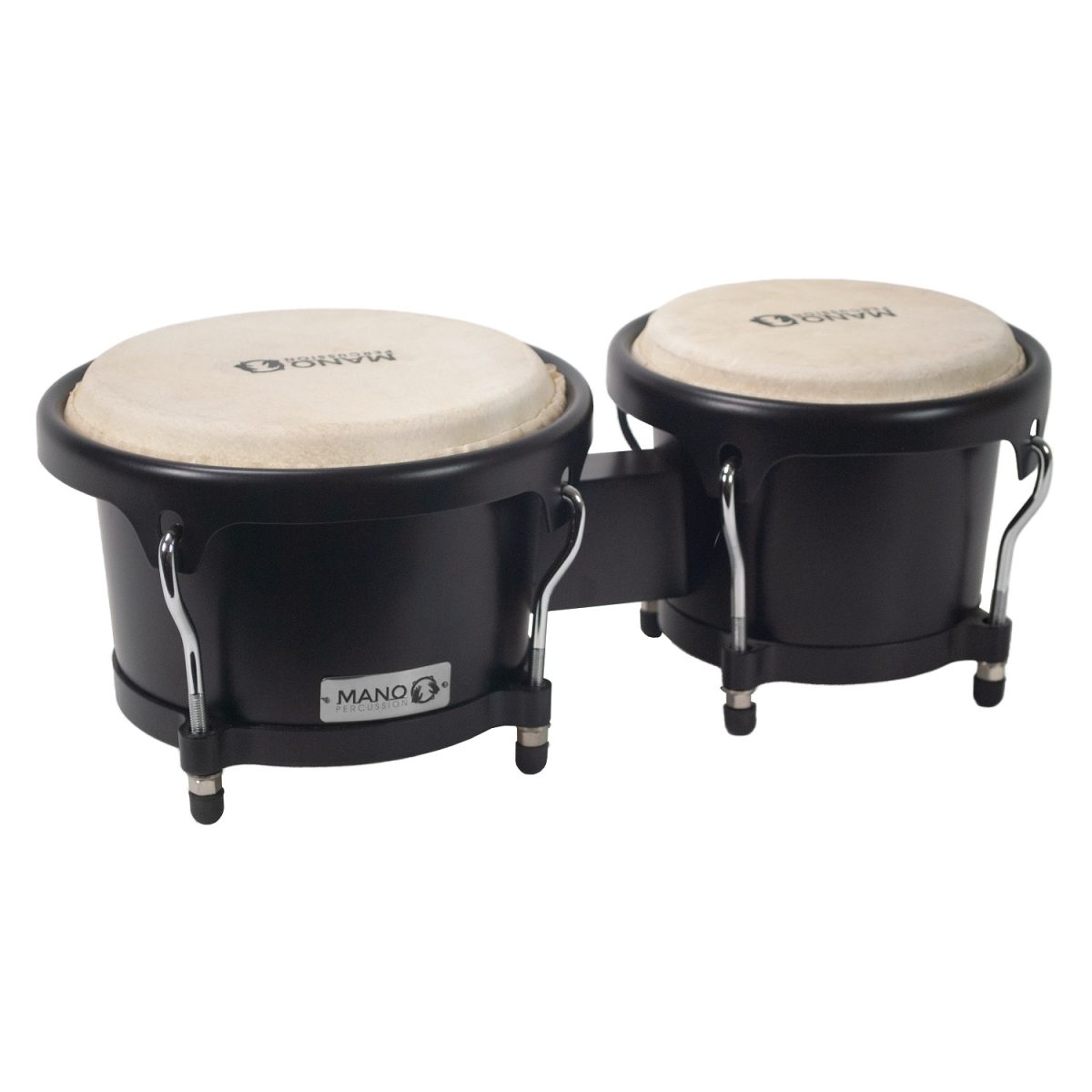 Mano Percussion - Bongo Set 7” & 8” with Comfort Rims - Midnight Black Satin