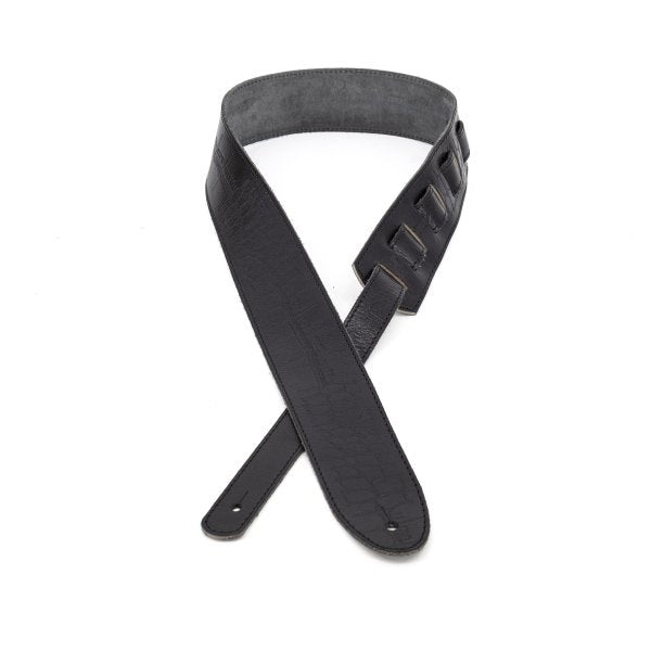 Profile - 2.25" Black Leather Strap with Hot Press Design #PGS-EBL-6000-BK