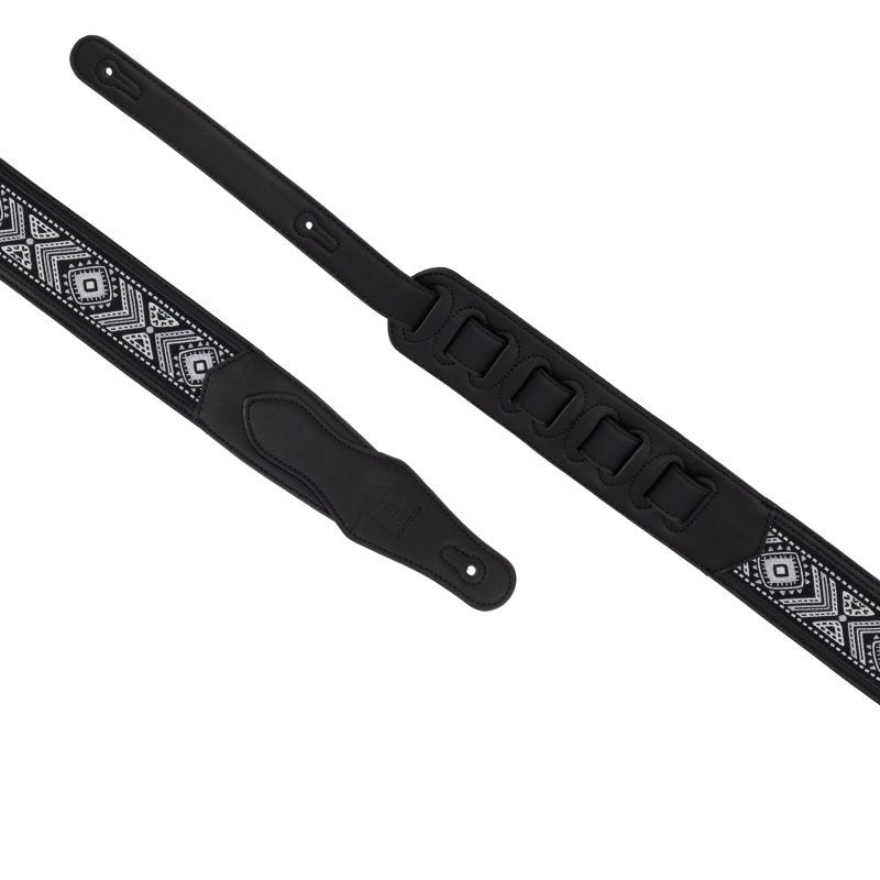 Profile - 2.5" Black and White Leather Strap with Arrow Pattern #PGS-GL-6200-BKWH