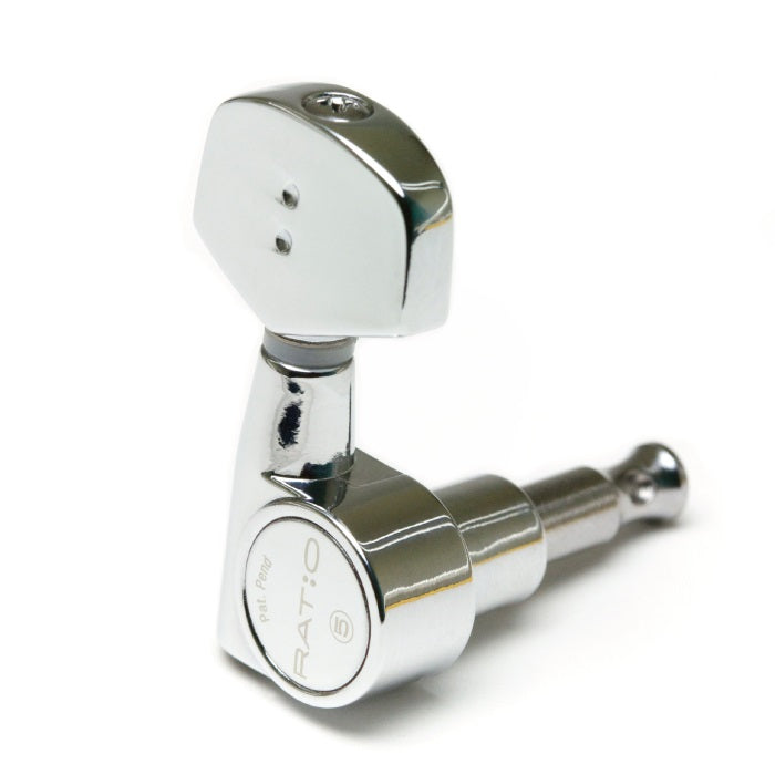Graph Tech - Ratio Tuned Acoustic Machine Heads 3+3 Contemporary Chrome 2 Pin #PRN-2411-C0