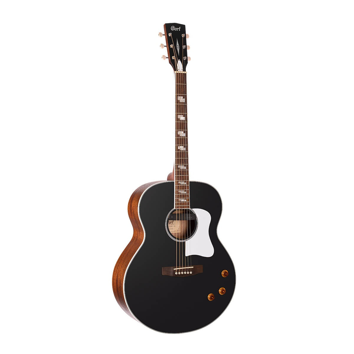 Cort - CJ Retro Jumbo Acoustic-Electric - Vintage Black Matte