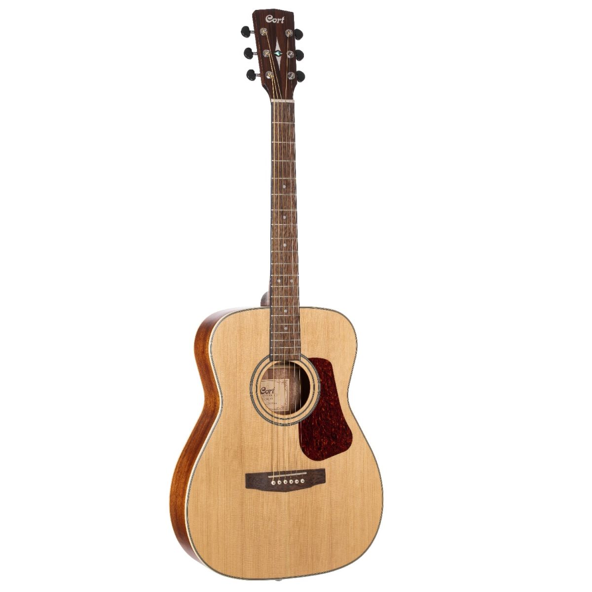 Cort - L100C - Concert Body Acoustic Guitar Solid Spruce Top - Natural Satin