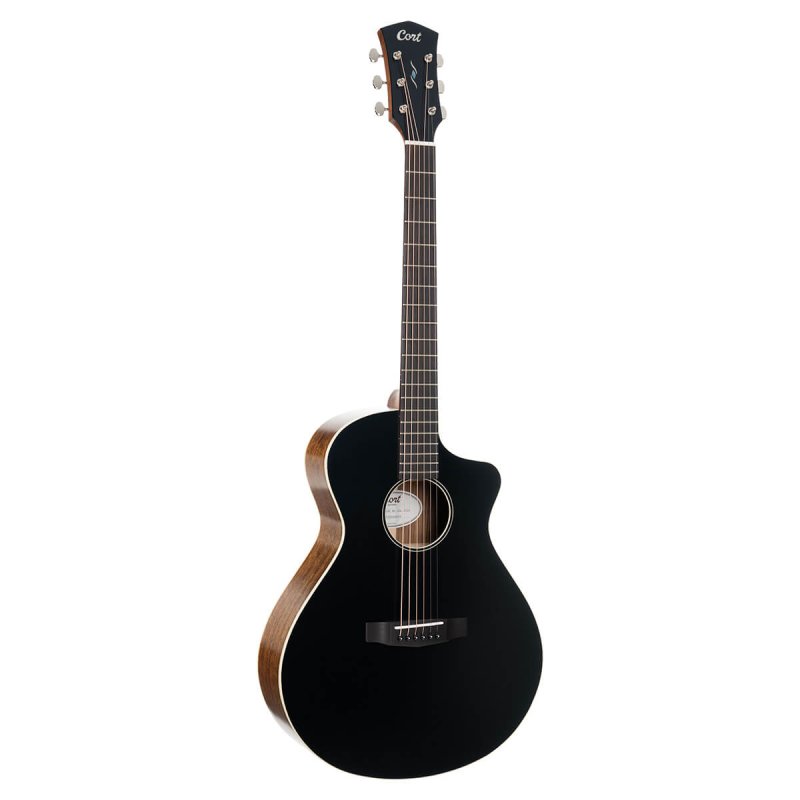 Cort - Core Series Acoustic/Electric Guitar - Black Top Semi Gloss #CORE-MC-OVANGKOL-BTSG