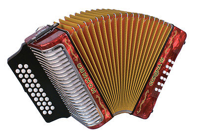 Hohner - Corona III G-C-F Pearl Red Accordion #CORIIIGR