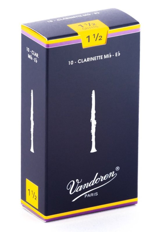 Vandoren - Eb Clarinet Traditional Reeds Strength 1.5; Box of 10 #CR1115