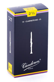 Vandoren - Eb Clarinet Traditional Reeds Strength 2.5; Box of 10 #CR1125