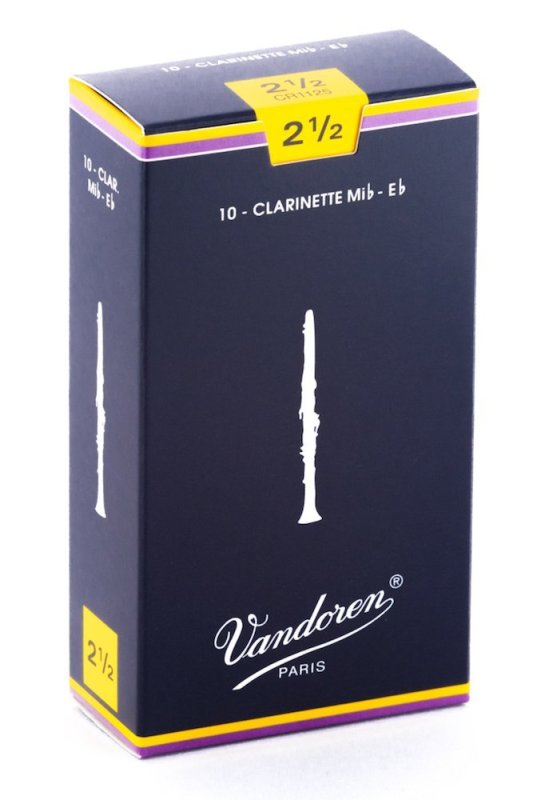 Vandoren - Eb Clarinet Traditional Reeds Strength 2.5; Box of 10 #CR1125