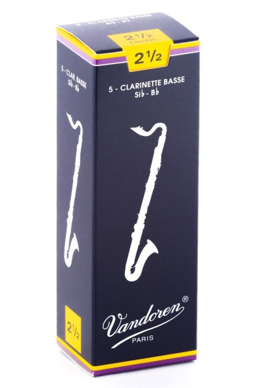 Vandoren - Bass Clarinet Traditional Reeds Strength 2.5 #CR1225