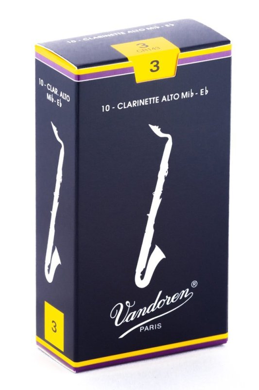 Vandoren - Alto Clarinet Traditional Reeds Strength 3; Box of 10 #CR143