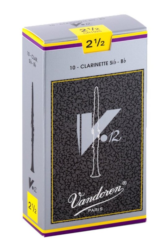 Vandoren - Bb Clarinet V.12 Reeds Strength 2.5; Box of 10 #CR1925