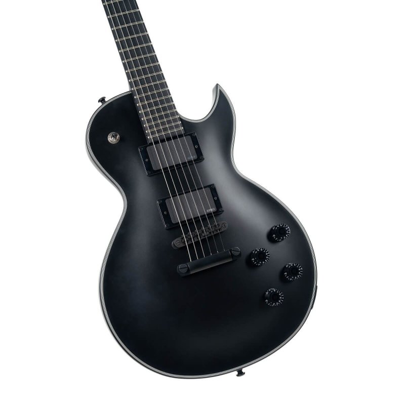 Cort - Single-Cut Electric Guitar for Classic Rock & Metal with EMG 81/60 Active Humbuckers, Black Satin #CR300MT-BKS