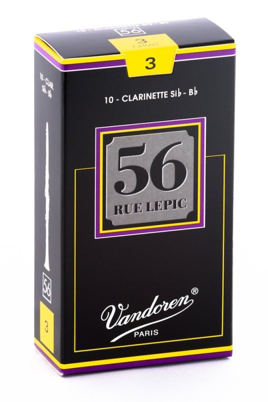 Vandoren - Bb Clarinet 56 Rue Lepic Reeds Strength 3; Box of 10 #CR503
