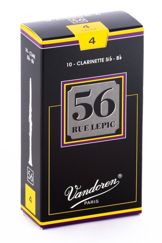 Vandoren - Bb Clarinet 56 Rue Lepic Reeds Strength 4; Box of 10 #CR504