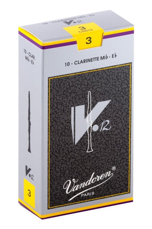 Vandoren - Eb Clarinet V 12 Reeds Strength No. 3, Box of 10 #CR613