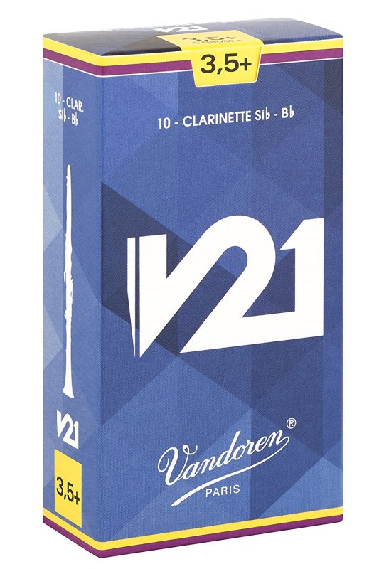 Vandoren - Bb Clarinet V21 Reeds Strength 3.5+; Box of 10 #CR8035+